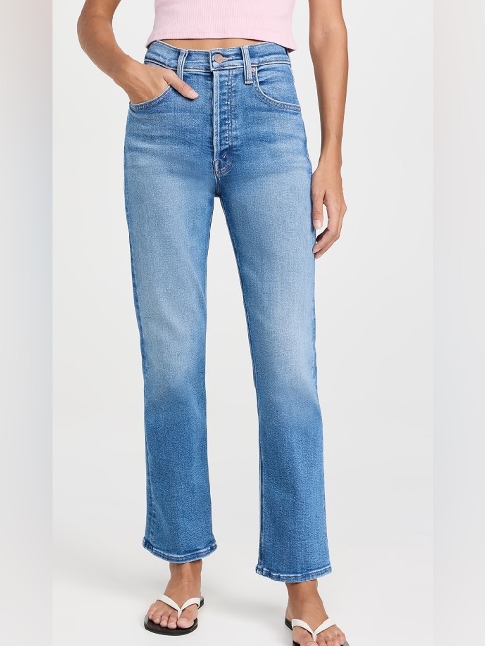 Mother High Waisted Rider Ankle Jeans in LOL Wash size 28